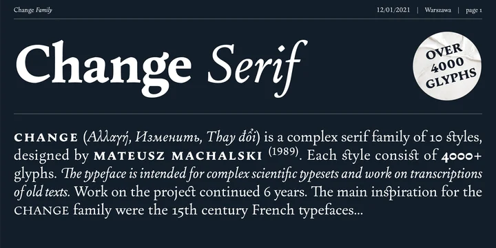 Change Serif